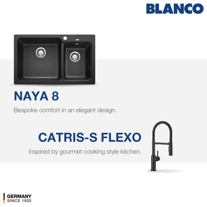Terlaris Kitchen Sink Bak Cuci Piring Granit 2 Lubang Blanco Silgranit Naya 8 - Paket Kitchen Sink