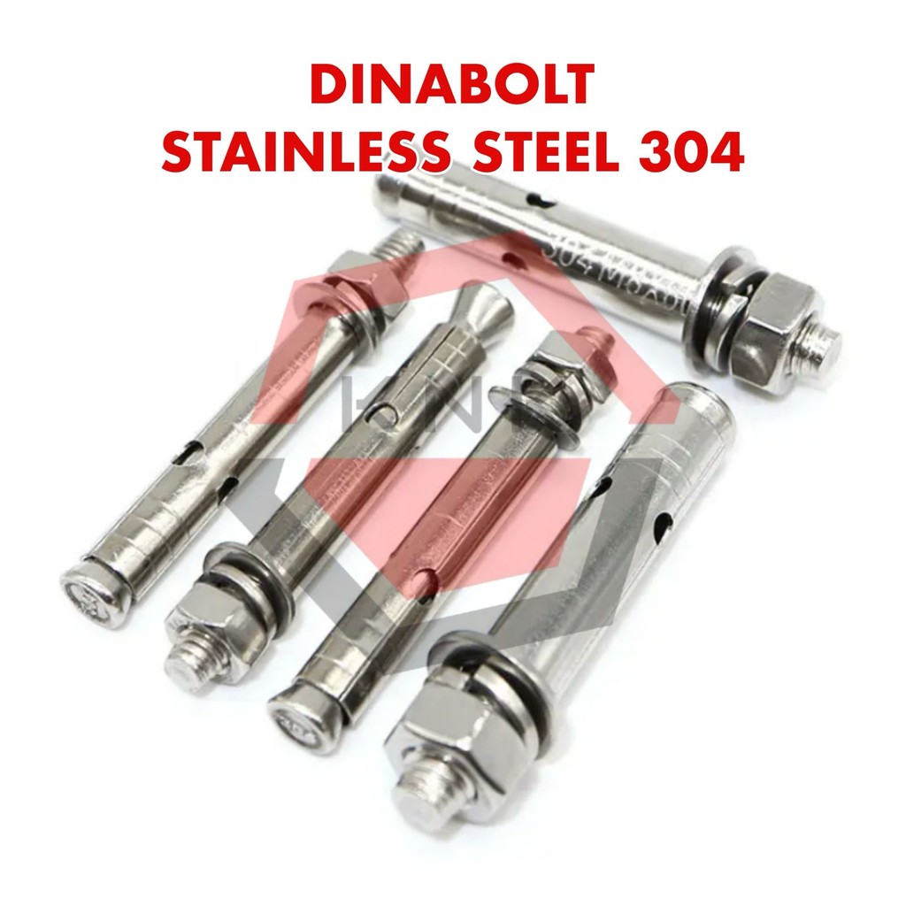 DINABOLT 12x60 [DRAT BAUT M10x60] STAINLESS STEEL 304