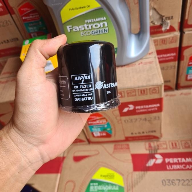 Paket Ganti Oli filter Ayla,sigra Fastron eco green SAE 0W-20 3,5 L