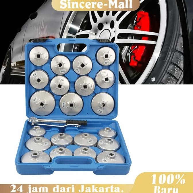 Kunci Filter Oli Mangkok 1set Kunci Pas Pembuka Tutup Filter Oli Mobil