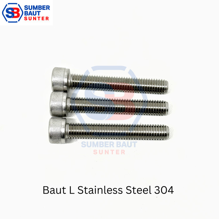 M6x15 Baut L Stainless SS 304 Hex Head Socket Screw 6 x 15