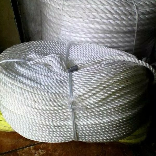 Tali tambang nilon / Nilon putih 6mm per roll murah