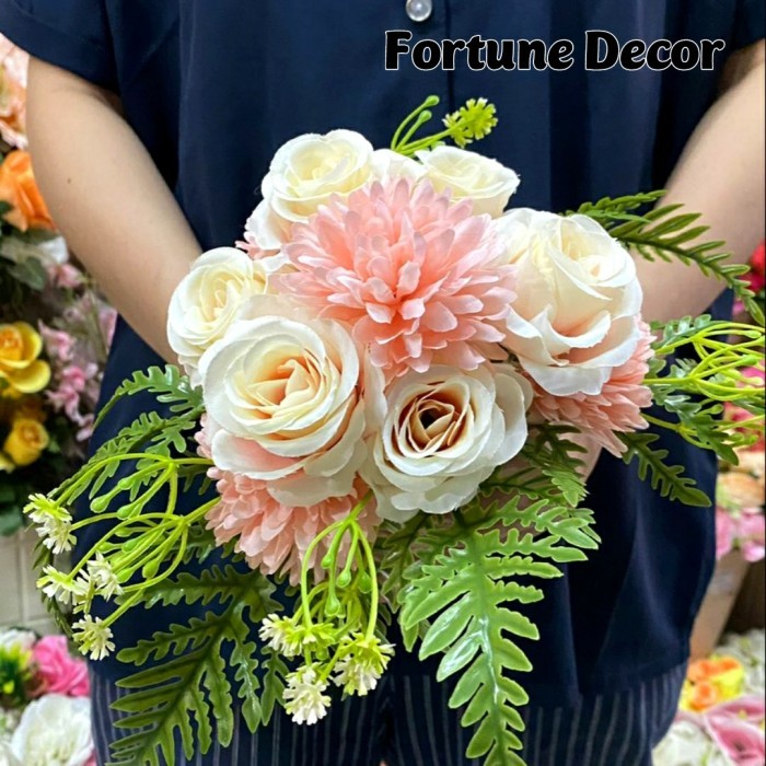 Julie - Hand Buket Wedding Bridesmaid Bouquet Bunga Pernikahan