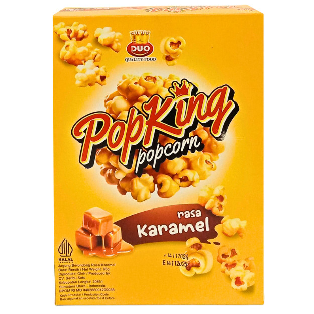 

S22498 POP KING KARAMEL POP CORN 65GR MAJU BERSAMA (20250519)