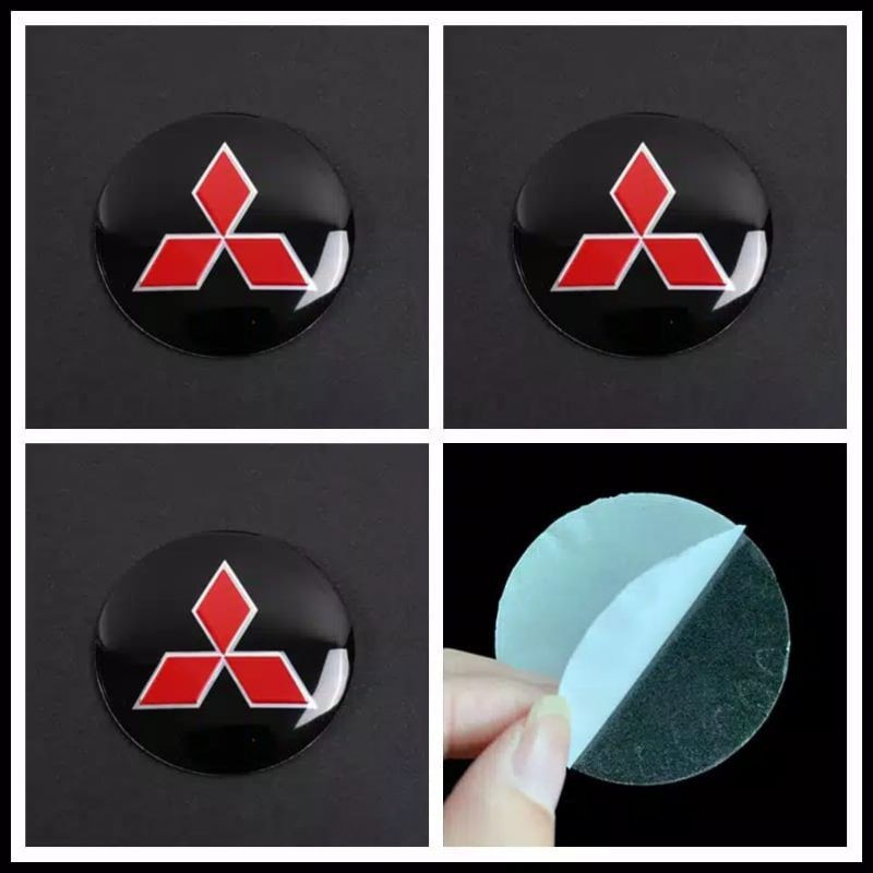 Emblem Dop Velg Mobil Mitsubishi 1set isi 4