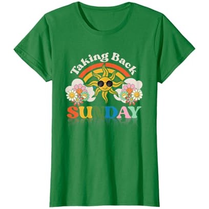 Kaos Retro Sunshine Floral Taking Rainbow Back Sunday Groovy |5KPLolCG|