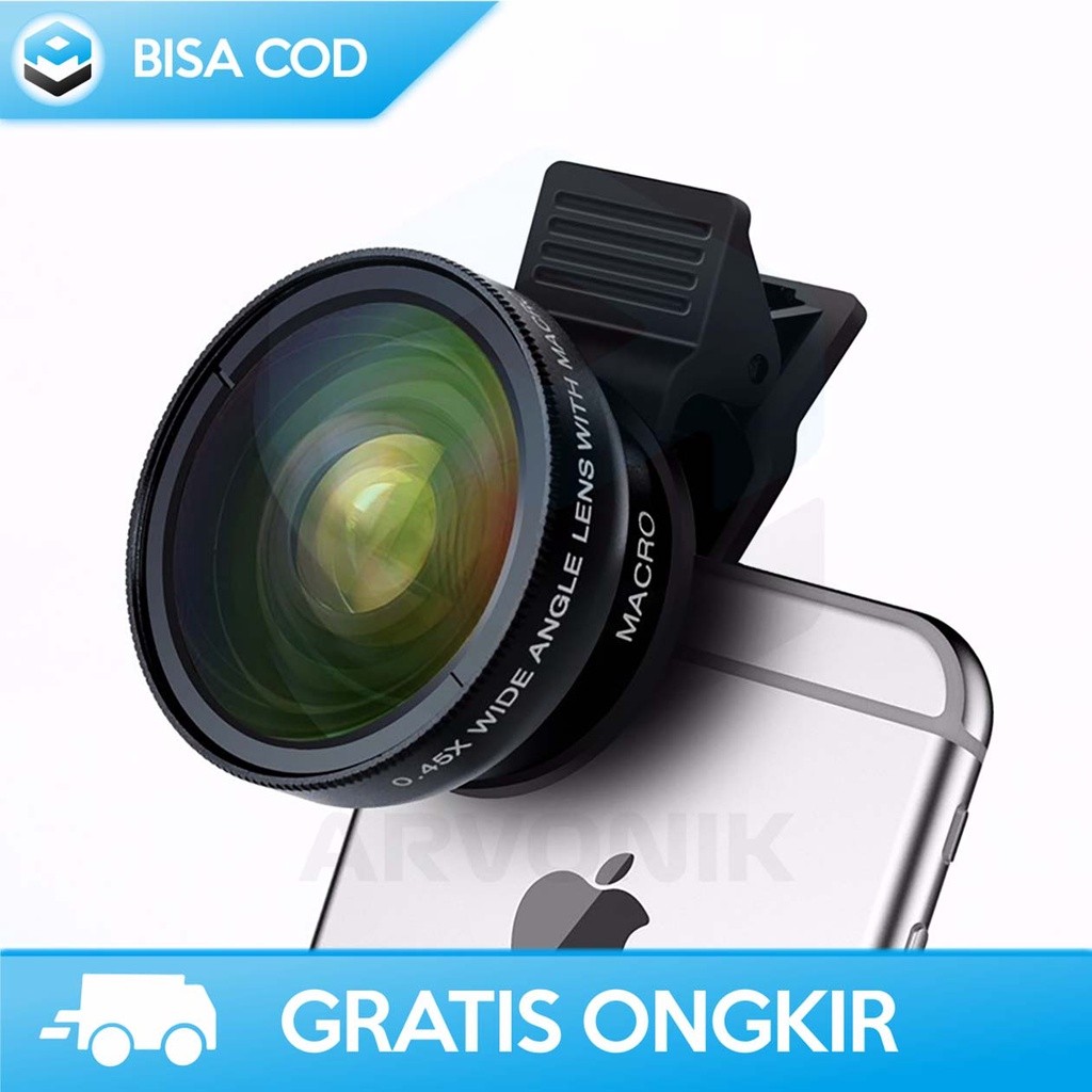 LENSA MACRO WIDE SMARTPHONE APEXEL SUPER WIDE ANGLE UNIVERSAL ORIGINAL