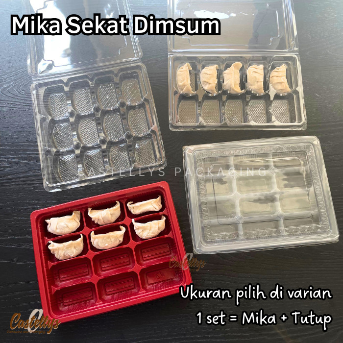 

BEBAS ONGKIR - Tray Mika Sekat + Tutup Pangsit Siomay Gyoza Dumpling Swie Kiaw Dimsum dll