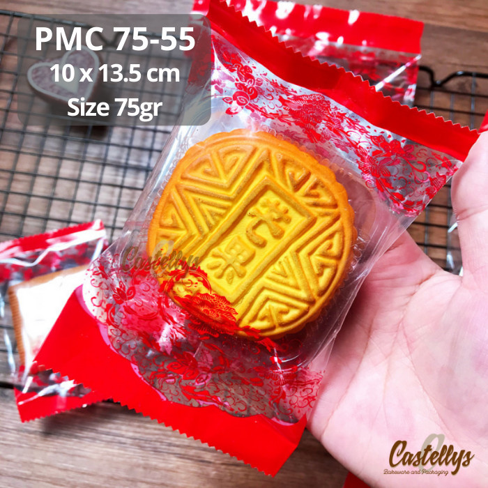 

Plastik Mooncake 75gr PMC 75-55 Merah Kue Bulan Pia Cookies Snowskin