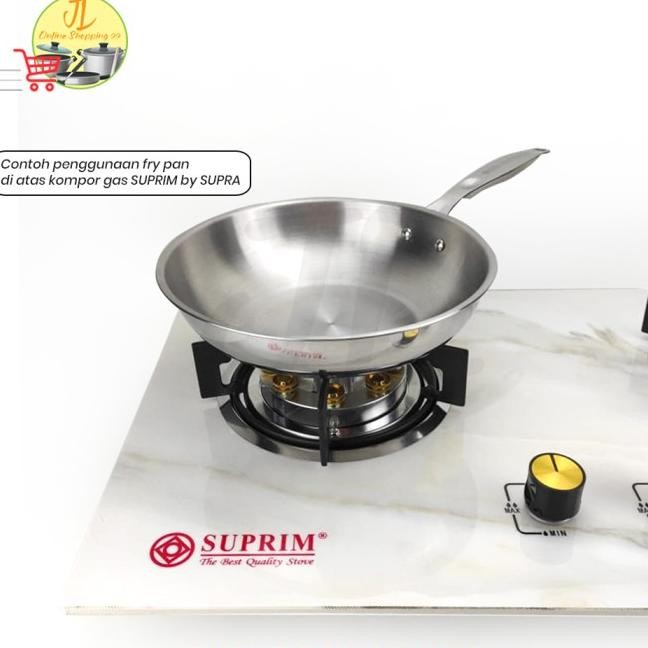 Supra Panci Fry Pan 26Cm Stainless Steel Sus 304 Impact Bottom Professional Cooare Series / Wajan Ga