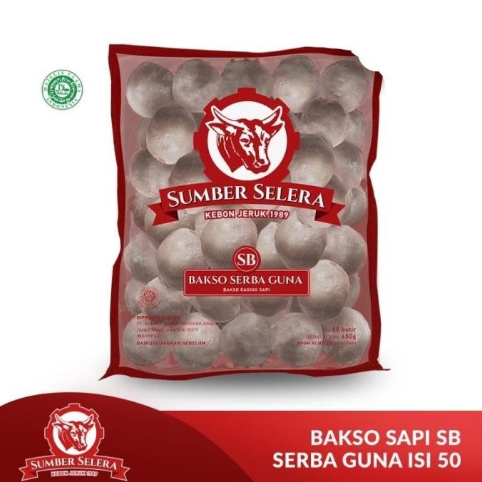 

BAKSO SAPI SB SERBAGUNA SUMBER SELERA 650GR BASO ISI 50 PCS HALAL gung