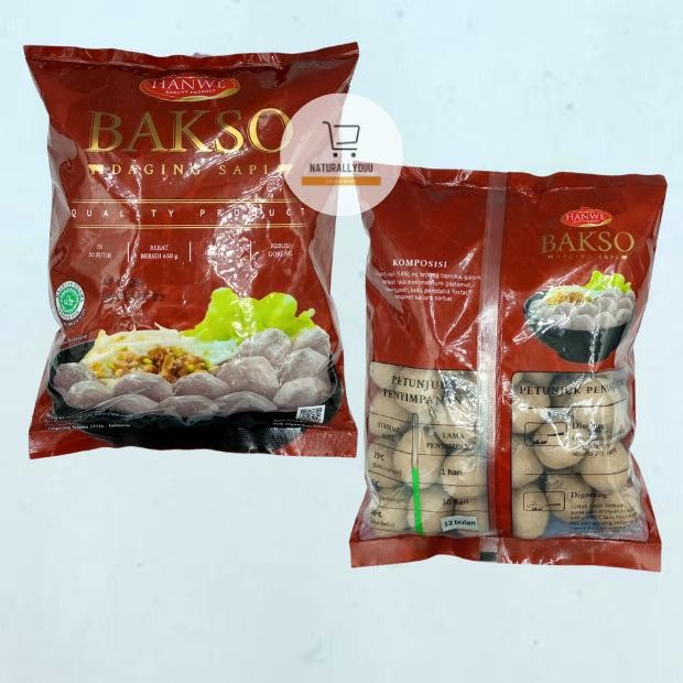 

Hanwe Baso Sapi / Bakso Sapi Premium isi 50 / 650gram gung