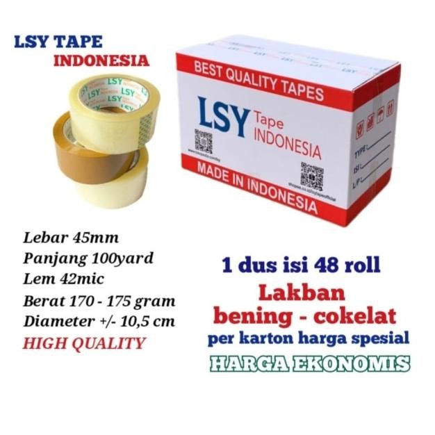 

Lakban Bening - Cokelat Ter Lsy Tape 1 Dus Isi 48Roll 100Yard Cho