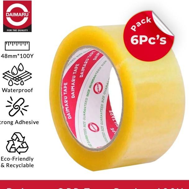 

[Paket 1 Slop Isi 6Pcs] Daimaru Opp Lakban Bening 48 Mm X 100 Yard