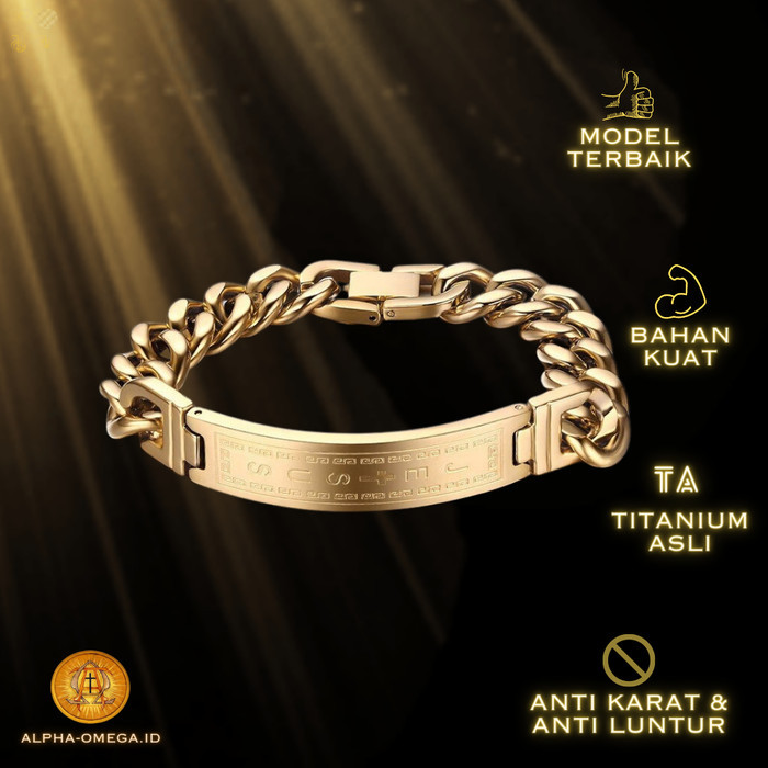 Azzatun - Gelang Salib Jesus Gelang Salib Titanium Gelang Salib Pria Elegan