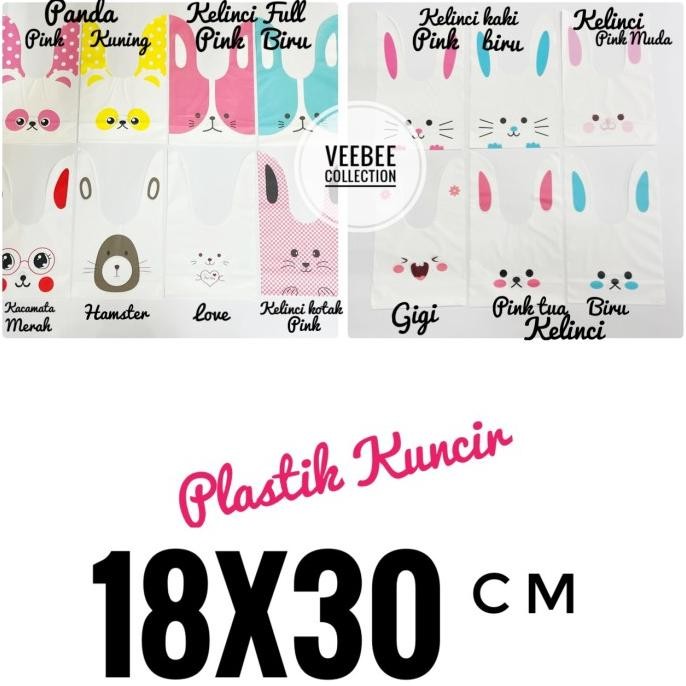 

$$$$] Plastik Snack kuncir 18x30cm 10pc/ plastik telinga ulang tahun