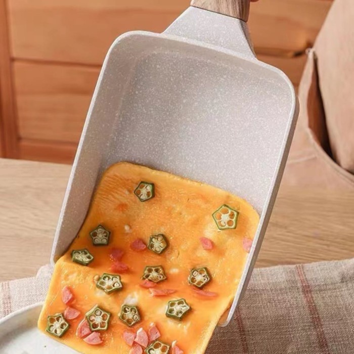 

Wajan kotak Pan Marbel Tamagoyaki Anti Lengket Frypan telur omelette
