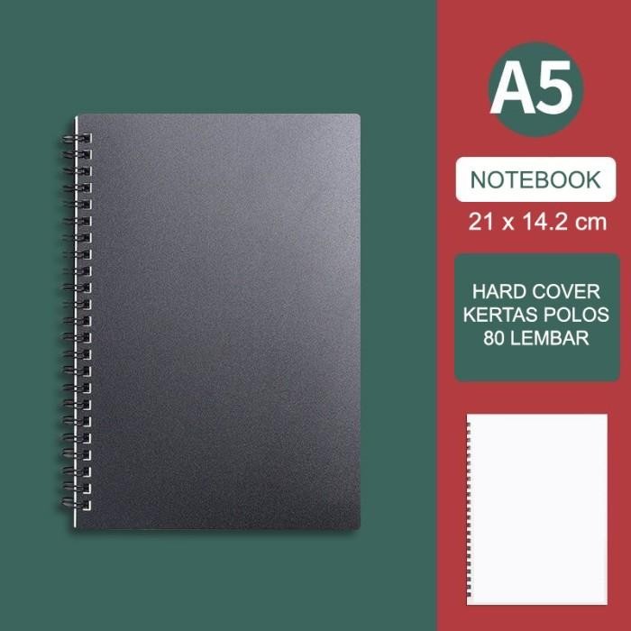 

Notebook Ring A5 Hard Cover Kertas Polos Buku Catatan Gambar - 5875