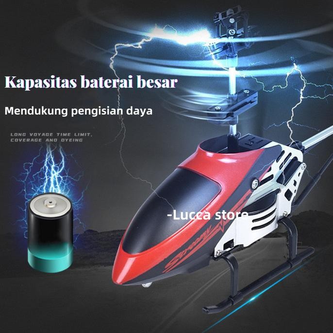 Mainan Helikopter RC 3,5 CH Alloy Rc Helicopter Giroskop Dengan Lampu TER