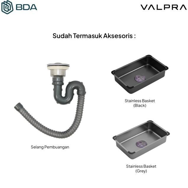 Valpra Kitchen Sink 1 Lubang Wastafel Cuci Piring Tempat Cuci Piring Stainless Bak Cuci Piring Stain