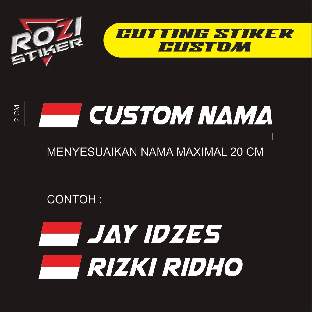 

STIKER BENDERA INDONESIA CUSTOM NAMA