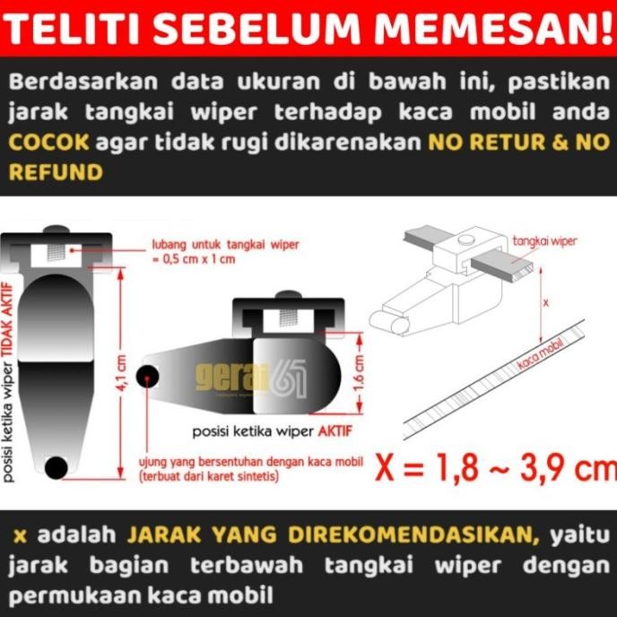 Aksesoris Mobil Penyangga Wiper Up Stand (mencegah baret/gores kaca)