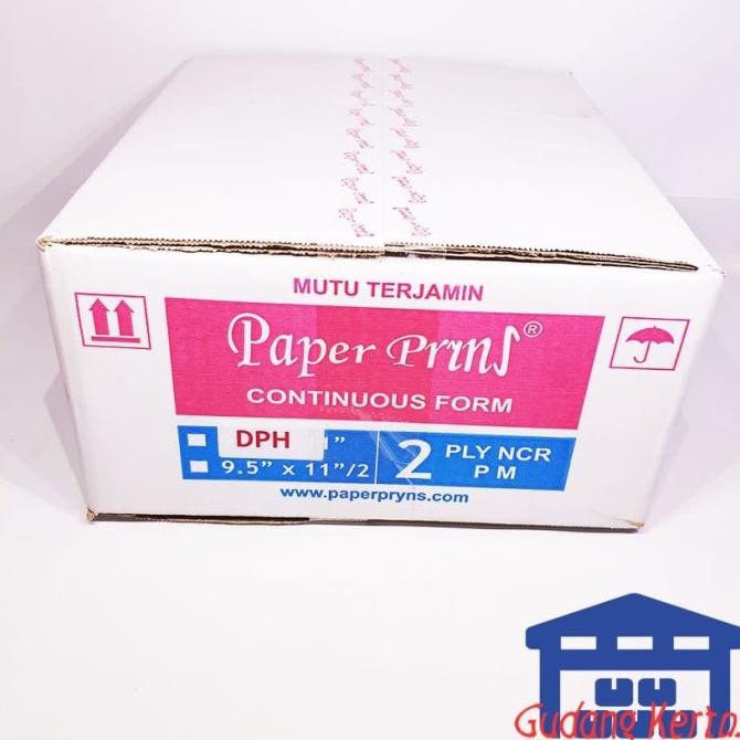 

Continuous Form 91/2 /2 X 11/2 2Ply Paperpryns (Bagi 4 Wartel) New