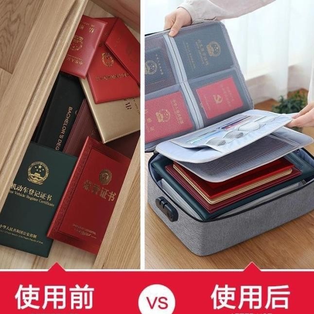 

TAS DOKUMEN ANTI AIR COMBINATION LOCK MULTIFUNGSI ORGANIZER BOX