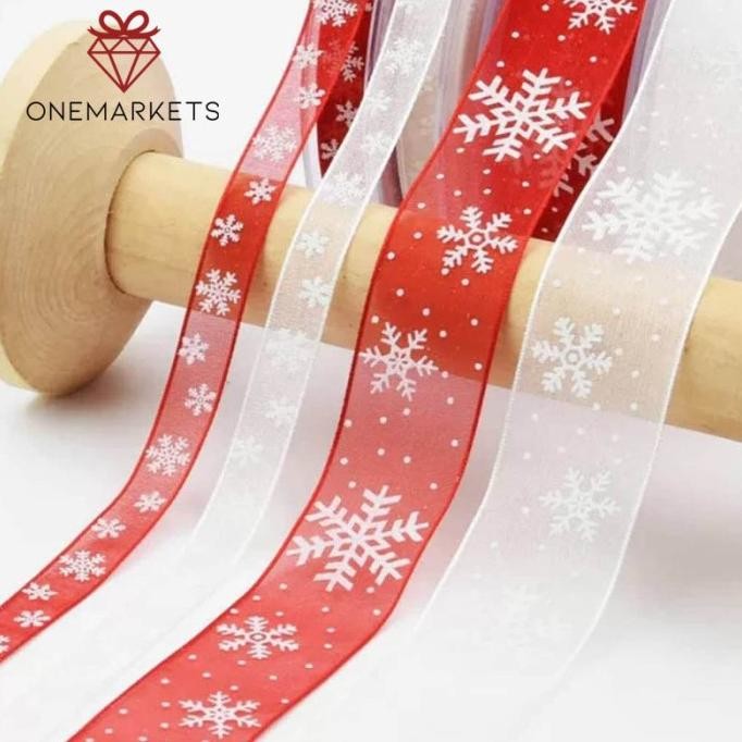 *#*#*#*#] 1 ROLL Pita Lace Snowflake Natal - Ribbon Frozen Christmas PS104