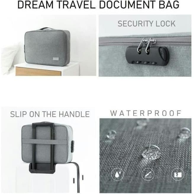 

PROMO / [LOCKIT] TRAVEL DOCUMENT BAG 3 DIGIT PASSWORD / TAS DOKUMEN