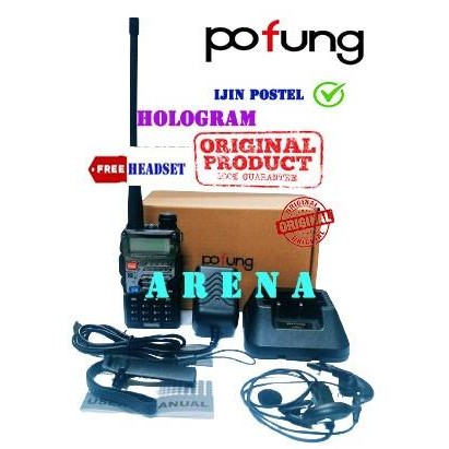 HT Handy Talky Bandel UV-5RE+ WLN POFUNG UV5RE PLUS ASLI HOLOGRAM