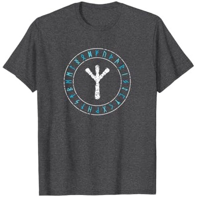 Kaos Viking Rune Algiz Runic Circle Mitologi Nordik Celtic |7sBIasso|