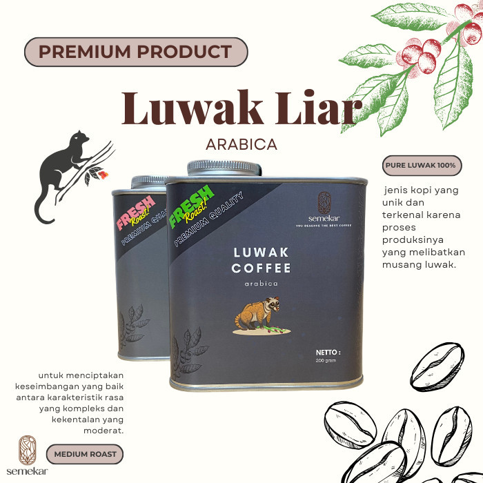 

Terbaru Kopi Luwak Liar Arabica Coffee Specialty Kaleng Can Hamper Gift Kado