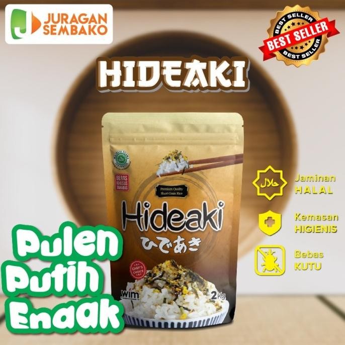 

Beras Jepang Hideaki 2kg- HALAL-Lengket Cocok untuk Sushi Td