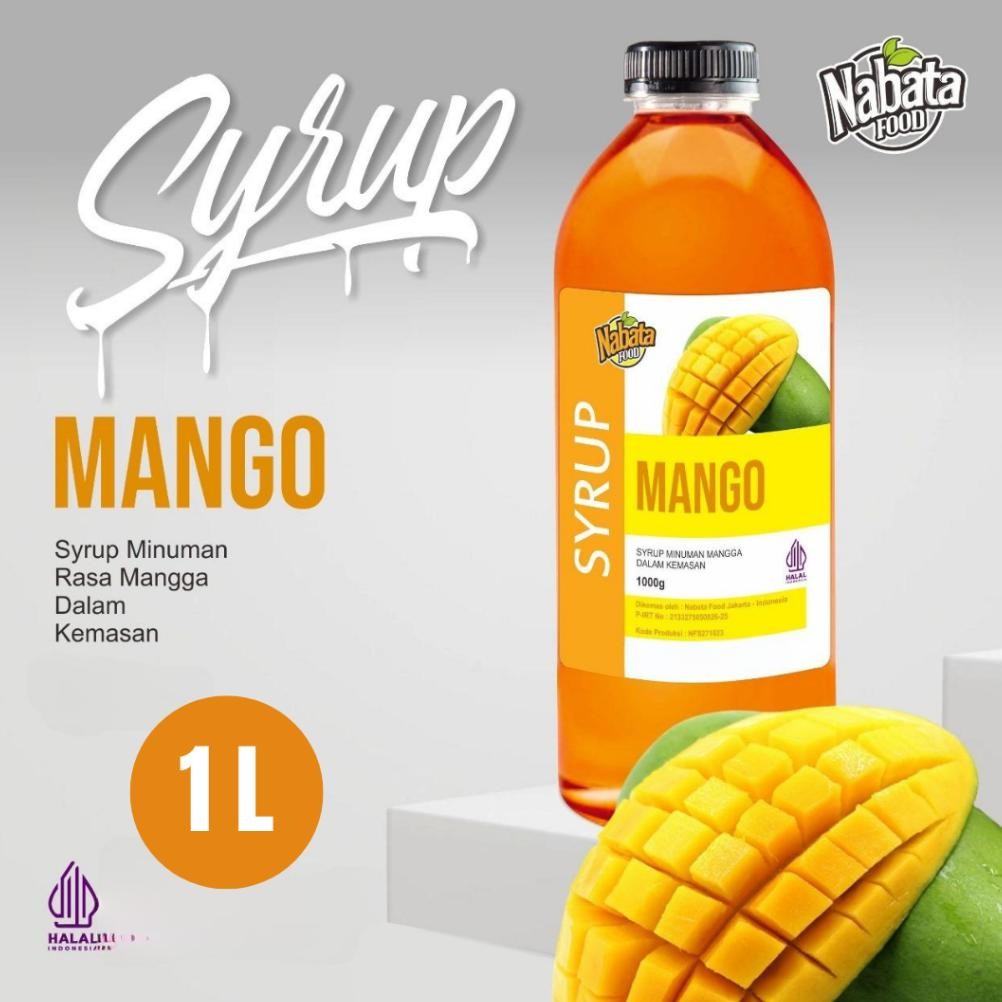 

Sirup Mangga 1 liter Nabata food Syrup Mango| Sirup Buah Mangga Premium 1000ml