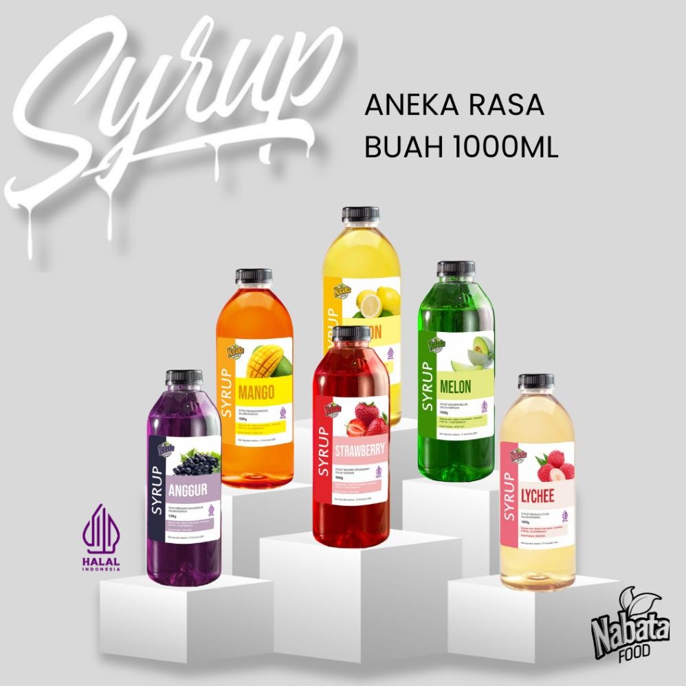 

Sirup Aneka Rasa Buah Kemasan 1 Liter Nabata Food | Fruity Syrup 1000ml