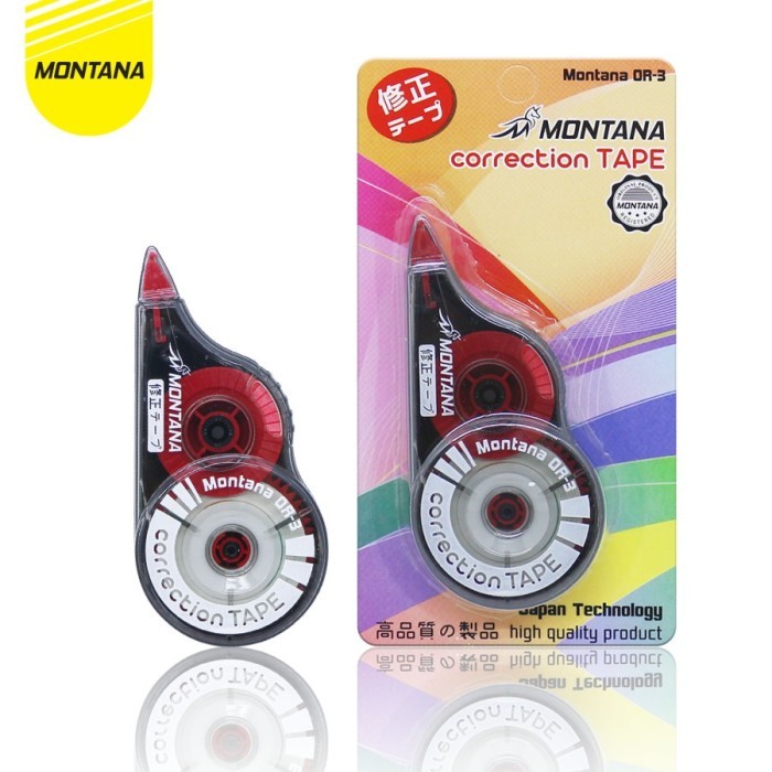 

Correction Tape / Tip Ex Kertas Montana OR-3 / Pita Koreksi / Stipo