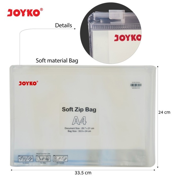 

Document Bag / Tas Dokumen Transparan Joyko DCB-50 A4