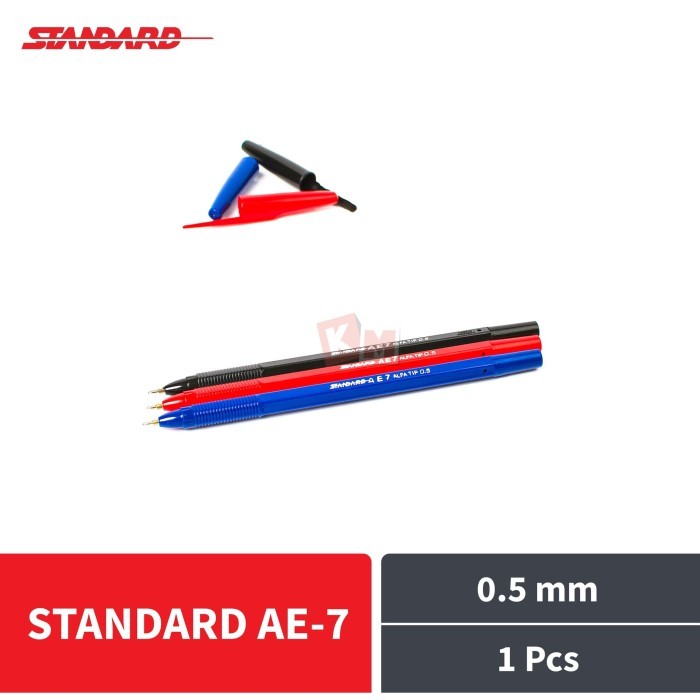 

Pulpen Ballpoint Pena Standard AE-7 AE7 Hitam Merah Biru 0.5 mm 1 Pcs