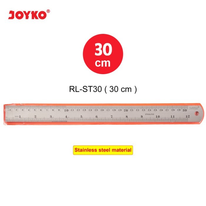 

Stainless Steel Ruler / Penggaris Besi Joyko RL-ST30 30 cm 30cm