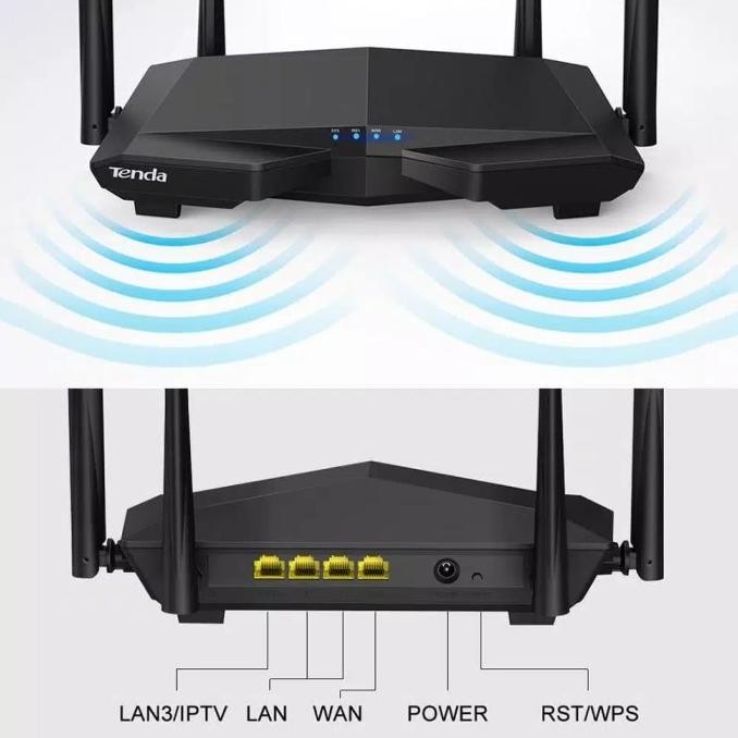 Router Tenda AC6 AC1200 Dual Band Wireless WiFi 5Ghz Tembus Tembok
