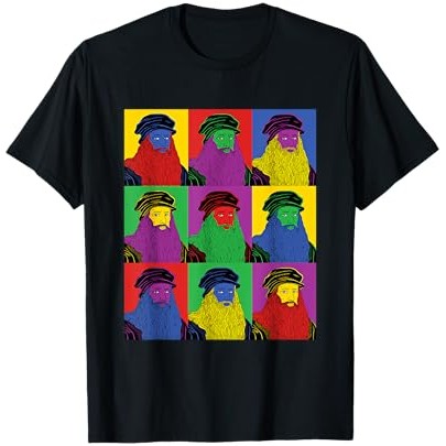 Kaos Seni Pop Leonardo Da Vinci - Kaos Sejarah Vintage |vzTrdPey|