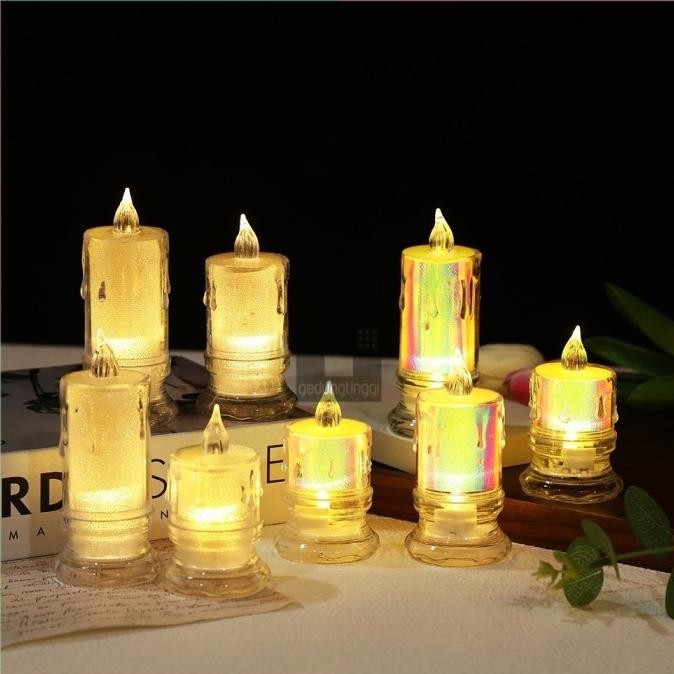 LKJ Lilin elektrik LED premium hias korea aesthetic lilin natal lilin altar lampu tidur korea model 