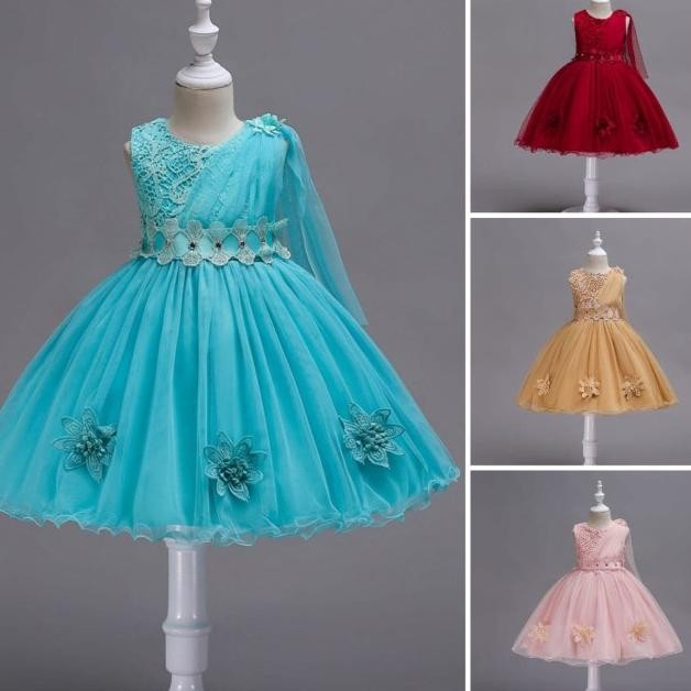 Bajukiddie Macy Dress Gold . Dress Anak Perempuan Gaun Pesta Thday