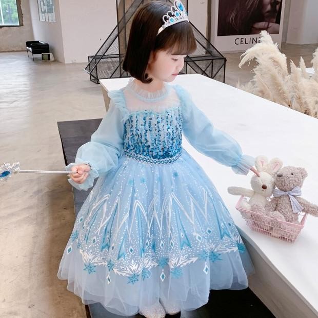 Frozen Princess Dress Kostum Anak Perempuan