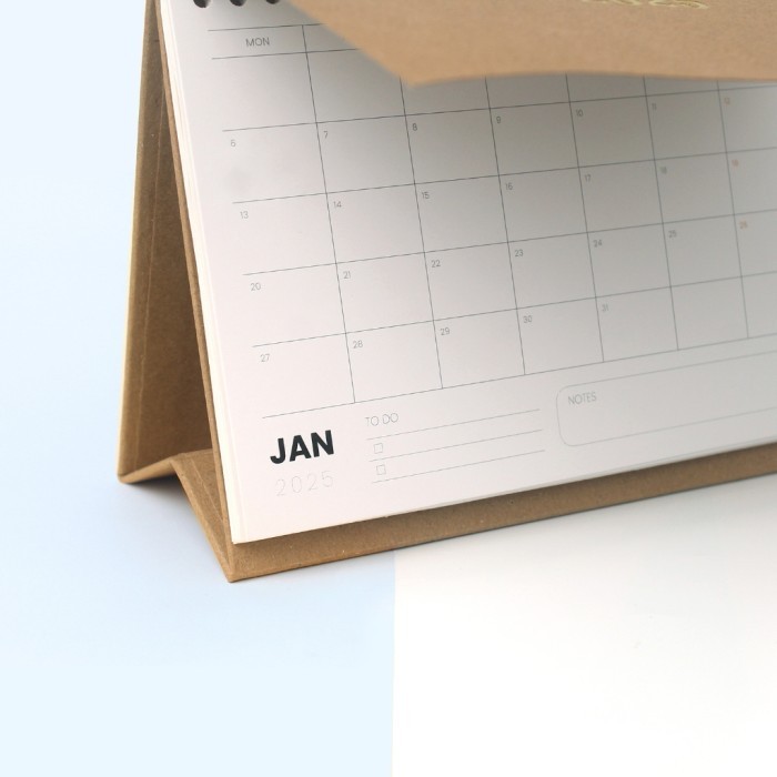 

bukuqu Desk Calendar 2025 Uk B6 #Kraft - Kalender Meja - Kalendar Board - Monthly Calender