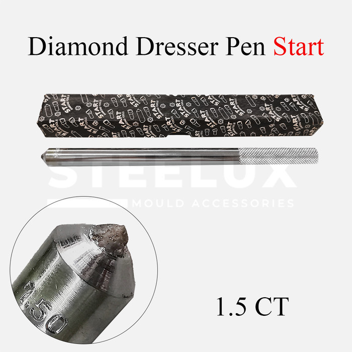 Diamond Dresser Start 1.5 CT 1/2" Panjang 8" Inci Inch In Mata Intan Dressing Tool 12.7 x 200 mm 12.