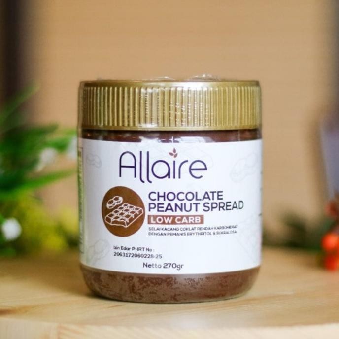 

Allaire Chocolate Peanut Spread Selai Coklat Kacang Keto Low Carb