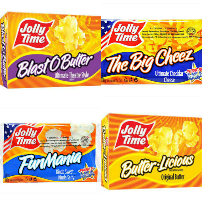GRATIS ONGKIR Jolly Time/ Popcorn Jolly Time/ Popcorn/ Popcorn Murah USA/ cemilan
