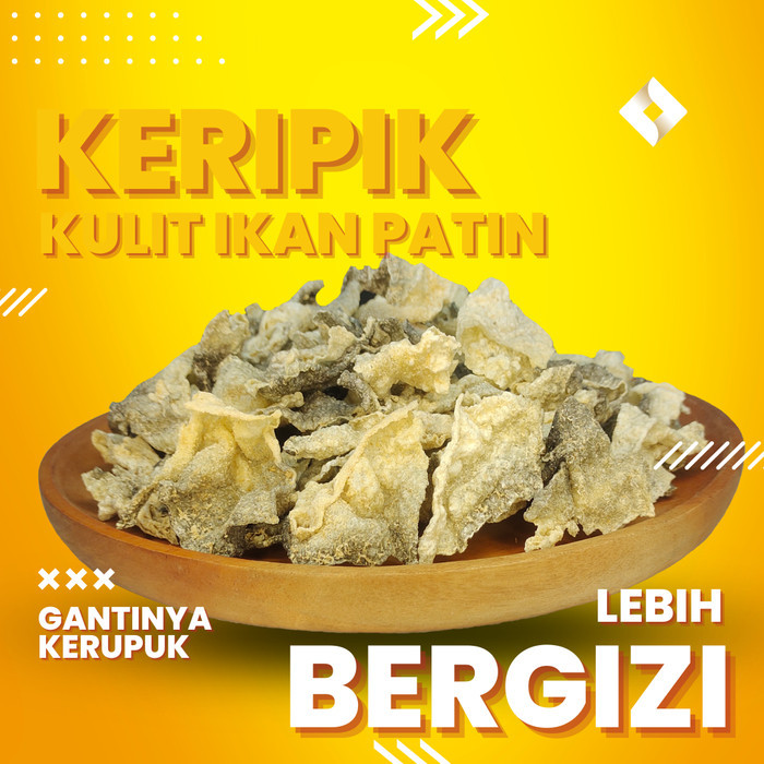 

TERMURAH Keripik kulit ikan patin Fish skin kemasan toples 50g